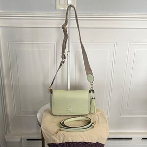 Tory Burch Tassel Crossbody Bag in Light Green